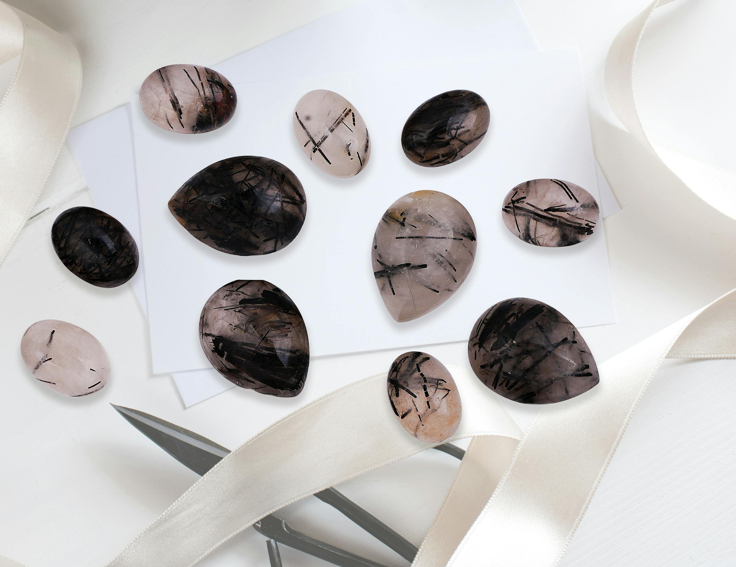 Tourmalinated Quartz, stone exported from India by Roman Maritime